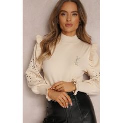 Jasnobeżowy Golf Ythenny. Brązowe golfy Renee, s, bez wzorów, z dzianiny, bez ramiączek. Za 139.99 zł.