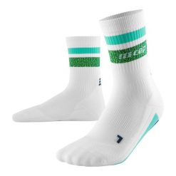 Skarpety kompresyjne damskie sportowe CEP Miami Vibes 80's krótkie. Białe skarpety CEP, bez wzorów. Za 74.00 zł.
