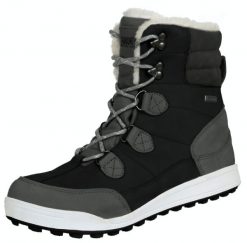 Wodoodporne buty zimowe damskie futro wełna jagnięca. Szare trekkingi GUGGEN MOUNTAIN, z futra, przed kolano, trekkingowe. Za 626.21 zł.