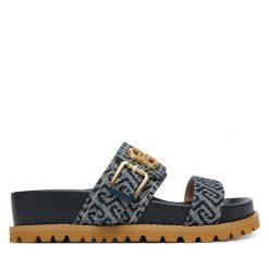 Klapki Liu Jo. Niebieskie klapki Liu Jo, bez wzorów, bez obcasa. Za 469.99 zł.