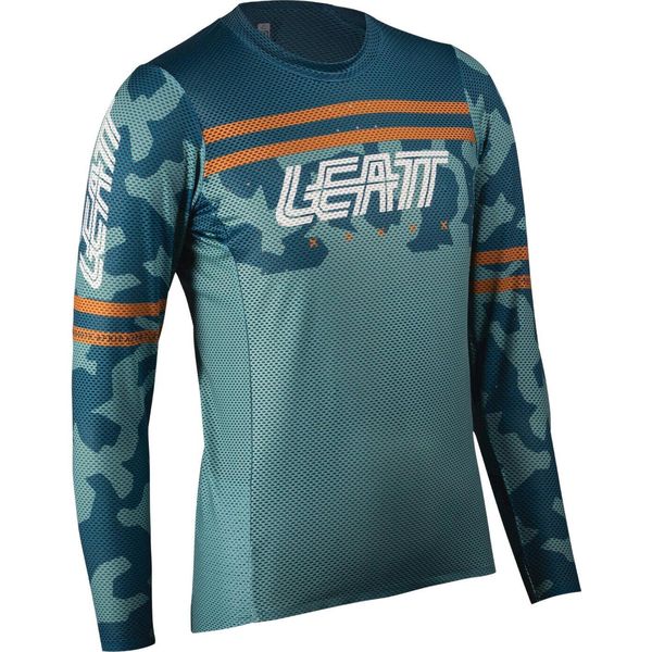 Bluza rowerowa damska Leatt Jersey MTB Gravity 4.0. Niebieskie bluzy LEATT, xs, bez wzorów, z jersey, bez kaptura. Za 240.99 zł.