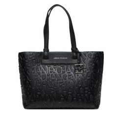Torebka Armani Exchange. Czarne torebki klasyczne Armani Exchange, bez wzorów, bez dodatków. Za 569.99 zł.