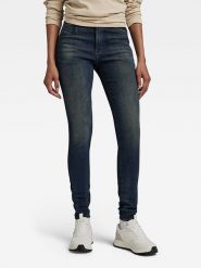 G-Star Dżinsy "Kafey" - Skinny fit - w kolorze granatowym rozmiar: W29/L32. Niebieskie jeansy G-Star, l, z aplikacjami, z podwyższonym stanem. Za 236.61 zł.