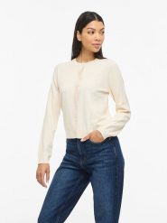 Vila Kardigan "Vimalu" w kolorze kremowym rozmiar: M. Brązowe kardigany Vila, m, bez wzorów, z materiału. Za 88.23 zł.