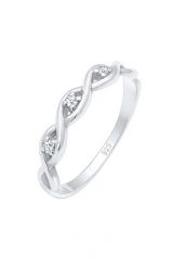 Elli DIAMONDS Pierścionek zaręczynowy Srebro 925 Sterling Damski dla kobiet z brylantem (0.009 ct) Pierścionki 1 ct. Białe pierścionki Elli DIAMONDS, z brylantem, srebrne. Za 479.29 zł.