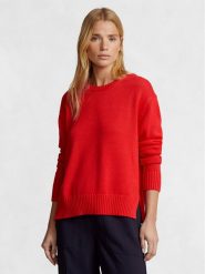 Polo Ralph Lauren Sweter Cn Po 211898583007 Czerwony Regular Fit. Czerwone swetry Polo Ralph Lauren, xl, bez wzorów, z bawełny, bez ramiączek. Za 409.99 zł.