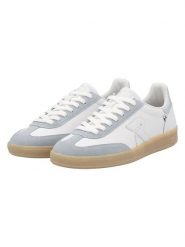 Rieker Skórzane sneakersy w kolorze biało-błękitnym rozmiar: 41. Białe trampki Rieker, bez wzorów, ze skóry, bez zapięcia. Za 184.89 zł.