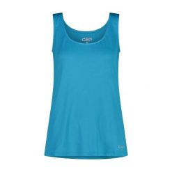 Damski tank top CMP. Niebieskie topy CMP, bez wzorów, bez kołnierzyka, bez ramiączek. W wyprzedaży za 139.00 zł.