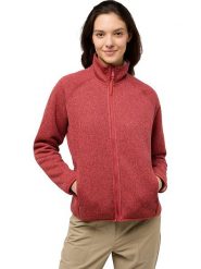 Jack Wolfskin Kurtka polarowa w kolorze różowym rozmiar: S. Różowe swetry Jack Wolfskin, s, bez wzorów, z polaru, bez ramiączek. Za 220.12 zł.