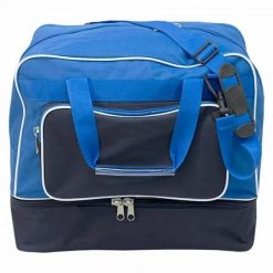 Torba sportowa Softee Equipo. Niebieskie torby na ramię SOFTEE, bez wzorów, z materiału, sportowe, na ramię, bez dodatków. Za 165.99 zł.