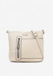 Beżowa Torebka na Ramię z Ozdobnym Suwakiem Dolurea. Brązowe torby na ramię Born2be, bez wzorów, eleganckie, na ramię, bez dodatków. Za 59.99 zł.
