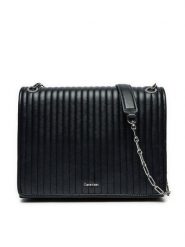 Calvin Klein Torebka Mini Line Quilt Shoulder Bag K60K613080 Czarny. Czarne torebki klasyczne Calvin Klein, bez wzorów, ze skóry, bez dodatków. Za 379.99 zł.
