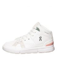 ON RUNNING Sneakersy "The Roger Clubhouse Mid" w kolorze biało-jasnoróżowym rozmiar: 39. Białe trampki On Running, bez wzorów, za kostkę, bez zapięcia. Za 642.95 zł.