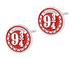 Kolczyki srebrne z emalią - Harry Potter, peron 9 i ¾, Warner Bros. Discovery. Szare kolczyki Apart, srebrne. Za 299.00 zł.