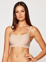 Chantelle Biustonosz top Soft Stretch C16A20 Beżowy. Brązowe biustonosze Chantelle, s, bez wzorów, z syntetyku, bez kołnierzyka, bez ramiączek. Za 129.99 zł.