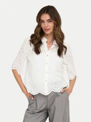 ONLY Koszula Valais 15351106 Kremowy Regular Fit. Białe koszule Only, s, bez wzorów, z bawełny, bez kołnierzyka, bez ramiączek. Za 149.99 zł.