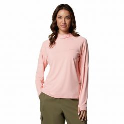 Bluza z kapturem damska Columbia Skien Valley Hoodie. Czerwone bluzy Columbia, bez wzorów, z kapturem. Za 263.99 zł.