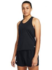 Under Armour Top sportowy w kolorze czarnym rozmiar: S. Czarne koszulki sportowe Under Armour, bez wzorów, z materiału, bez ramiączek, outdoorowe. Za 74.99 zł.