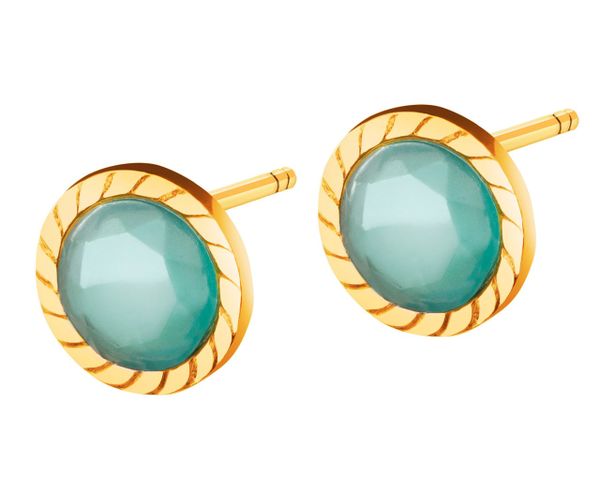 Złote kolczyki, szkło szlifowane. Żółte kolczyki Apart, szklane. Za 449.00 zł.