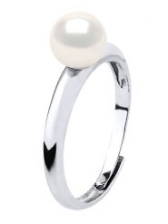 Pearline Srebrny pierścionek z perłą rozmiar: onesize. Białe pierścionki Pearline, z perłą, srebrne. Za 252.99 zł.