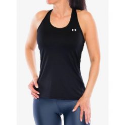 Top damski Under Armour Tech Mesh Racer Tank. Czarne topy Under Armour, l, bez wzorów, z meshu, bez kołnierzyka, bez ramiączek. Za 93.99 zł.