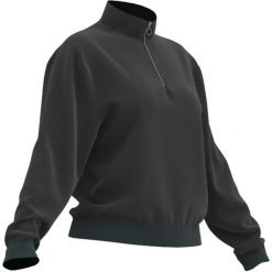 Bluza damska Domyos fitness. Czarne bluzy DOMYOS, l, bez wzorów, z elastanu, bez kaptura. Za 69.99 zł.