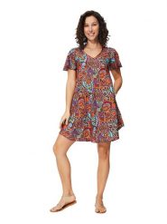 Aller Simplement Sukienka ze wzorem rozmiar: 38/40. Sukienki Aller Simplement, na co dzień, bez wzorów, bez kołnierzyka, bez ramiączek, mini, proste. Za 43.99 zł.