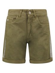 Geographical Norway Szorty "Perlate" w kolorze khaki rozmiar: 42. Brązowe szorty Geographical Norway, z aplikacjami, ze skóry, klasyczne, z podwyższonym stanem. Za 66.00 zł.