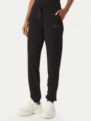 EA7 Emporio Armani Spodnie dresowe 7W001368 AF12473 MC004 Czarny Regular Fit. Czarne spodnie dresowe EA7 Emporio Armani, l, bez wzorów, z bawełny. Za 424.99 zł.