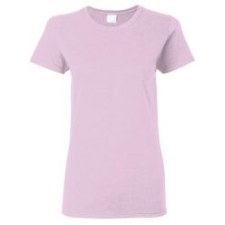 Damska Koszulka T-shirt Krótki Rękaw Top. Czerwone t-shirty GILDAN, l, bez wzorów, bez kołnierzyka, bez ramiączek. Za 47.99 zł.