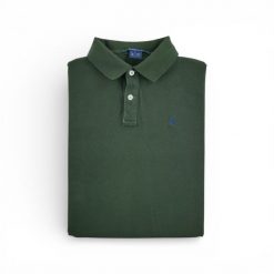 Second life - Krótki rękaw Polo damskie Khaki - Jak nowy. Zielone koszulki polo RALPH LAUREN, bez wzorów, bez kołnierzyka, bez ramiączek. Za 97.25 zł.