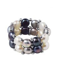 Mitzuko Pierścionek perłowy w kolorze kremowo-szaro-tahiti rozmiar: onesize. Brązowe pierścionki Mitzuko, z perłą, srebrne. Za 183.59 zł.