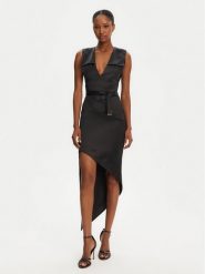 Babylon Sukienka koktajlowa E00741 Czarny Slim Fit. Czarne sukienki Babylon, bez wzorów, z syntetyku, wizytowe, bez kołnierzyka, bez ramiączek. Za 649.99 zł.