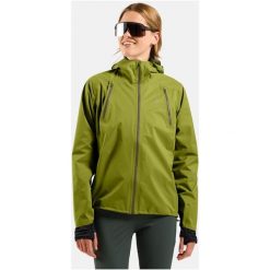 Kurtka damska ODLO Jacket X-ALP WATERPROOF PRO. Zielone kurtki narciarskie Odlo, l, bez wzorów, z elastanu, z kapturem, do biegania. Za 1,049.99 zł.