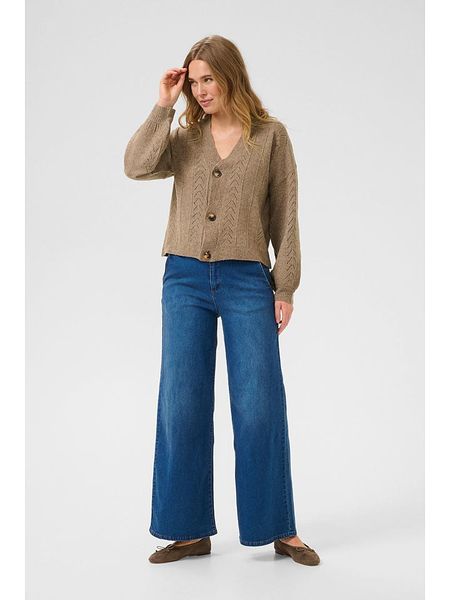 Cream Kardigan "Holiday" w kolorze jasnobrązowym rozmiar: S/M. Brązowe kardigany Cream, m, bez wzorów, ze splotem. Za 104.89 zł.