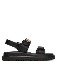Aldo Sandały Linette 13836282 Czarny. Czarne sandały Aldo, bez wzorów, ze skóry, bez obcasa, na płaskiej podeszwie, bez zapięcia. Za 339.99 zł.