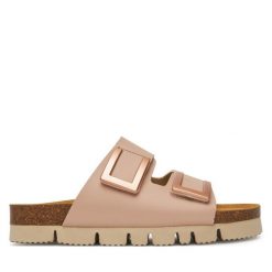 Klapki Dr. Brinkmann. Czerwone klapki Dr. Brinkmann, bez wzorów, bez obcasa. Za 269.99 zł.
