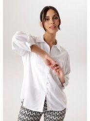 Aniston Bluzka w kolorze białym rozmiar: 36. Białe bluzki Aniston, bez wzorów, z wiskozy, bez kołnierzyka, bez ramiączek. Za 91.99 zł.