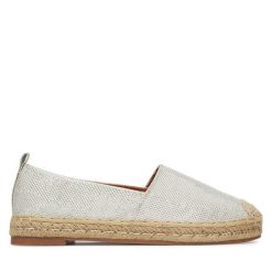 Espadryle DeeZee. Białe espadryle DeeZee, bez wzorów, bez obcasa, bez zapięcia. Za 99.99 zł.