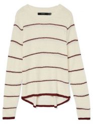 Vero Moda Sweter w kolorze czerwono-kremowym rozmiar: M. Brązowe swetry Vero Moda, m, bez wzorów, ze splotem, bez ramiączek. Za 79.45 zł.