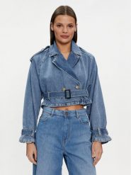 Liu Jo Kurtka jeansowa UA4233 DS059 Niebieski Regular Fit. Niebieskie kurtki Liu Jo, bez wzorów, z bawełny, bez kaptura. Za 809.99 zł.