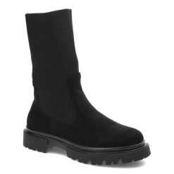 Czarne Botki Filippo Modne Jesienne Buty Damskie. Czarne botki Filippo, na jesień, bez wzorów, bez obcasa, na obcasie, bez zapięcia. Za 209.00 zł.