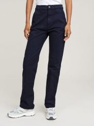 G-Star Spodnie chino w kolorze granatowym rozmiar: W26/L32. Niebieskie spodnie materiałowe G-Star, na co dzień, l, bez wzorów, z podwyższonym stanem. Za 174.02 zł.