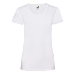 Koszulka Damska Valueweight. Białe bluzki FRUIT OF THE LOOM, xl, bez wzorów, sportowe, bez kołnierzyka, bez ramiączek. Za 26.99 zł.