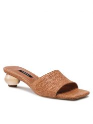 Gino Rossi Klapki V1022-03 Brązowy. Brązowe klapki Gino Rossi, bez wzorów, z tworzywa sztucznego, bez obcasa. Za 249.99 zł.
