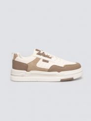 Sneakersy damskie beżowe OO274A151 801. Brązowe obuwie sportowe Big Star, ze skóry ekologicznej, bez zapięcia, trekkingowe. Za 159.99 zł.
