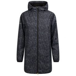 Trespass Parched - Damska kurtka przeciwdeszczowa z czarnym nadrukiem. Czarne kurtki sportowe Trespass, bez wzorów, bez kaptura, do jazdy konnej. Za 413.99 zł.