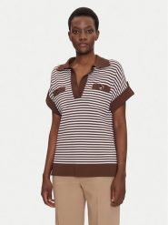 Luisa Spagnoli Sweter Caio 58672 Brązowy Regular Fit. Brązowe swetry LUISA SPAGNOLI, m, bez wzorów, z syntetyku, bez ramiączek. Za 751.99 zł.