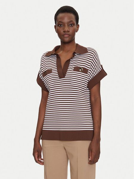 Luisa Spagnoli Sweter Caio 58672 Brązowy Regular Fit. Brązowe swetry LUISA SPAGNOLI, m, bez wzorów, z syntetyku, bez ramiączek. Za 751.99 zł.