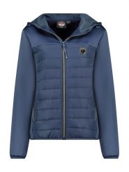 Geographical Norway Kurtka softshellowa "Typhosion" w kolorze granatowym rozmiar: L. Niebieskie kurtki sportowe Geographical Norway, l, bez wzorów, bez kaptura, outdoorowe. Za 237.73 zł.